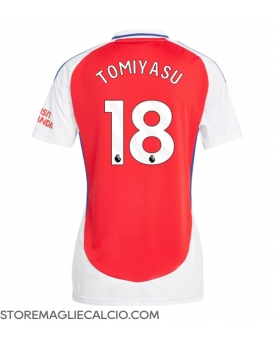 Arsenal Takehiro Tomiyasu #18 Maglia Gara Casa Repliche 2024-25 Donna